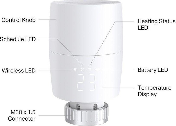 Voedingswaarden en ingrediënten TP-Link KE100 KIT - Kasa - Intelligente thermostatische radiatorkraan, startset