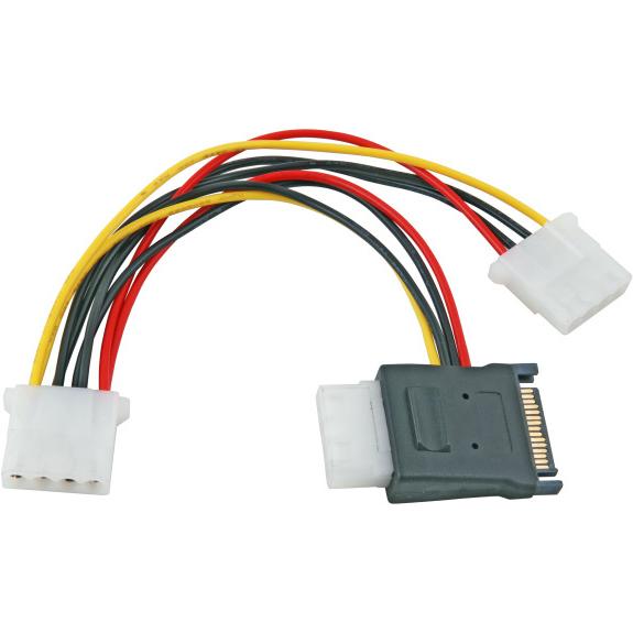 EFB Elektronik SATA 15-pin/3x5., Schwartz/Rot/Gelb, Interne Kabel (PC)