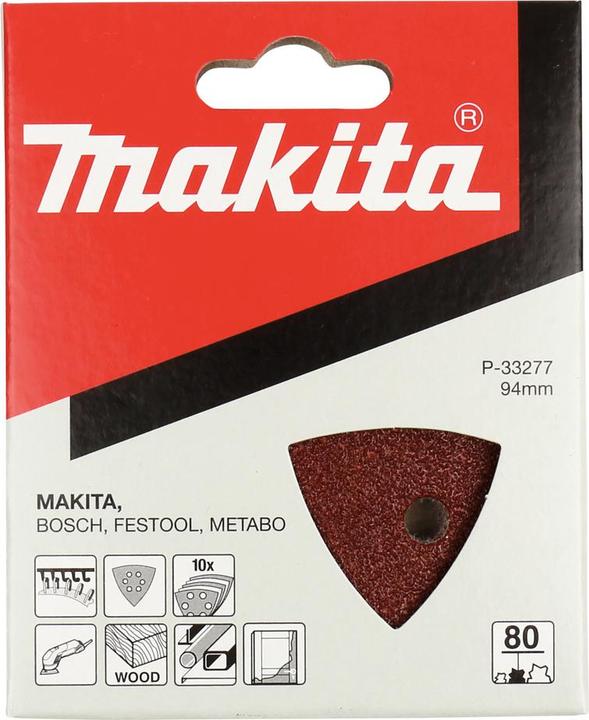 Image du produit Makita Papier abrasif delta avec velcro K (80)