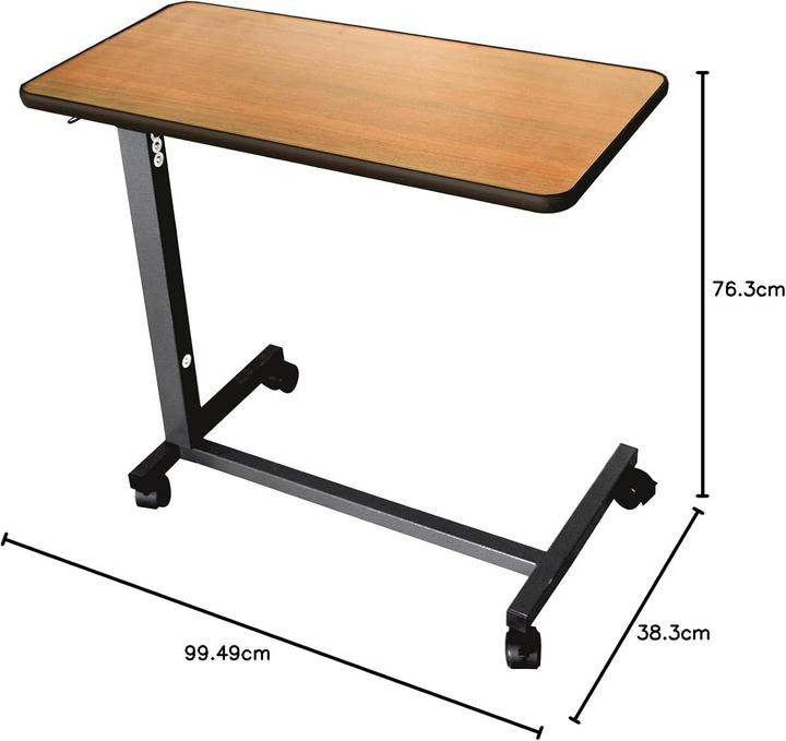 Produktbild Identites Verstellbarer Bett- und Rollstuhltisch mit Bremse und U-Fuss für Komfort und Mobilität