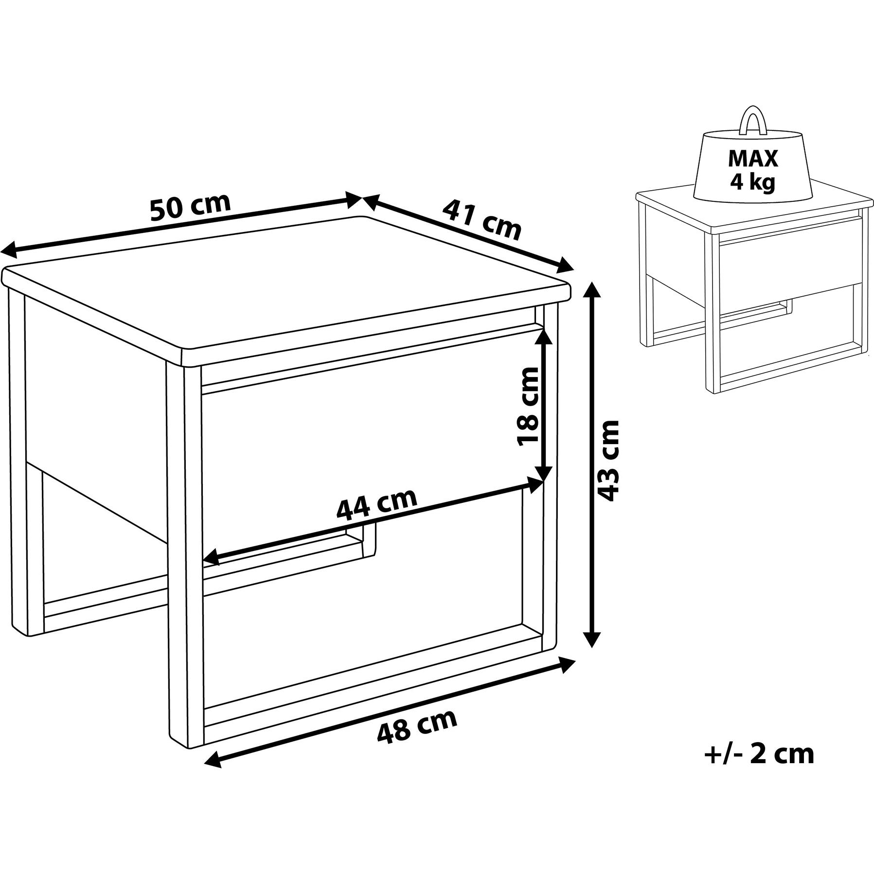 Thumbnail - Beliani, Nachttisch, Giulia (50 x 41 x 43 cm)