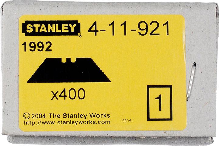 Actual product image Stanley Trapezoid blade 1992 perforated 400 pc (Replacement blade)