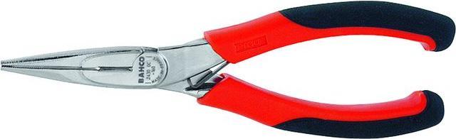 Produktbild Bahco ERGO Flachrundzange mit Öffnungsfeder, Zwei-Komponenten-Griffen, lange Backen, verchromt(160 mm) I (160 mm)