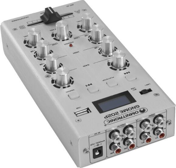 Actual product image Omnitronic GNOME-202P mini mixer silver (Studio- and Livemixer)