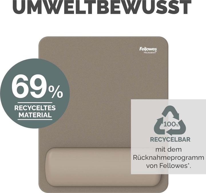 Image du produit Fellowes Breyta Mauspad sand mit Handgelenkauflage