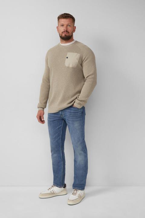 Produktbild s.Oliver Strickpullover Baumwoll-Pullover mit aufgesetzter Brusttasche (XXL)