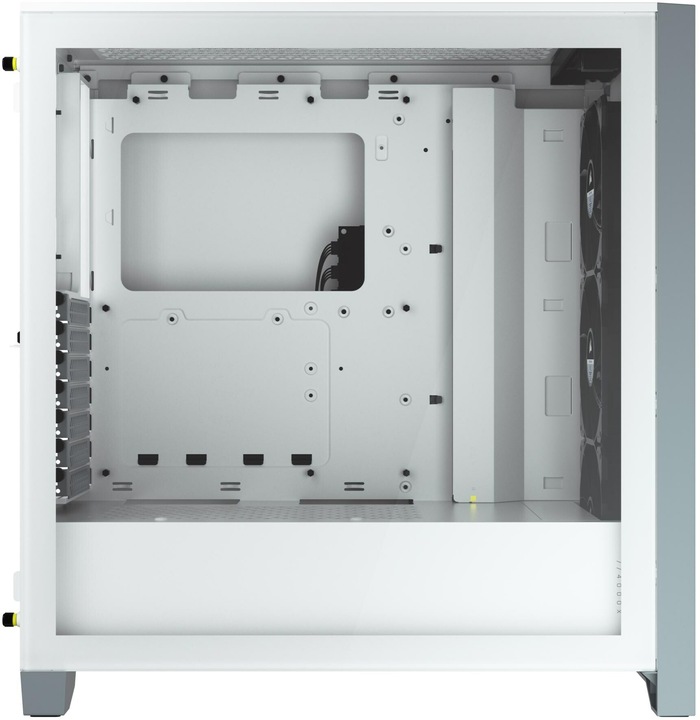 Actual product image Corsair iCUE 4000X RGB Mid-Tower White tempered glass case (ATX, mATX, Mini-ITX, E-ATX)