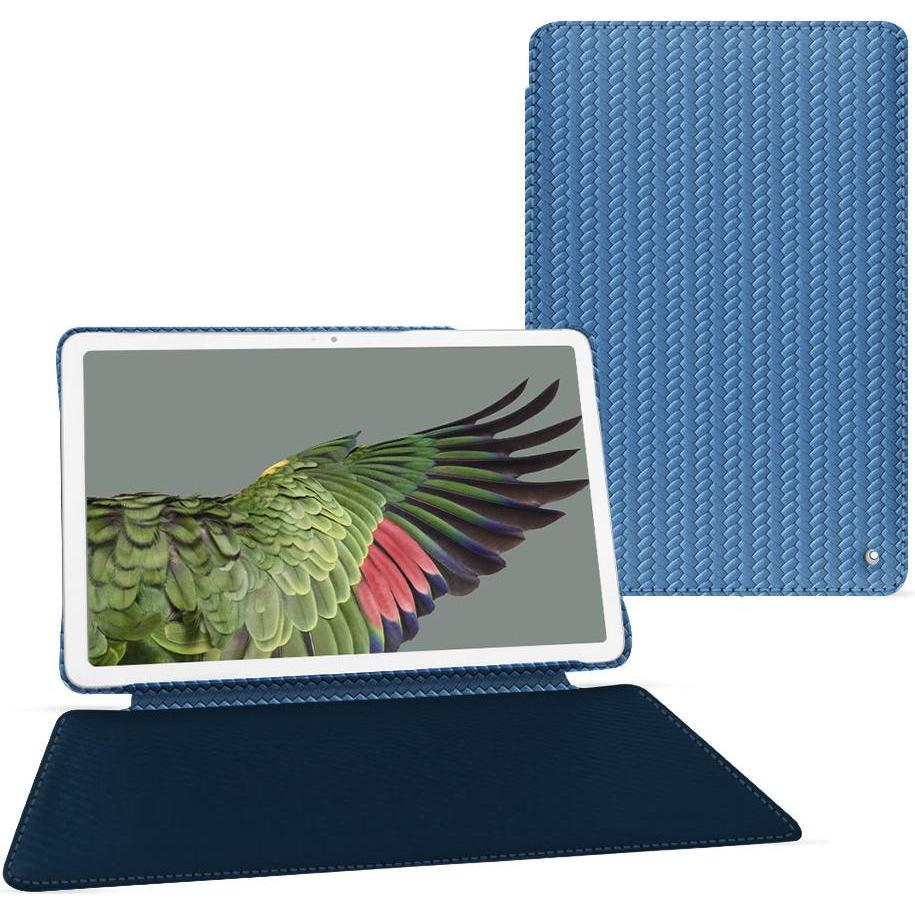 Noreve Lederschutzhülle horizontal (Google Pixel Tablet), Tablet Hülle, Blau