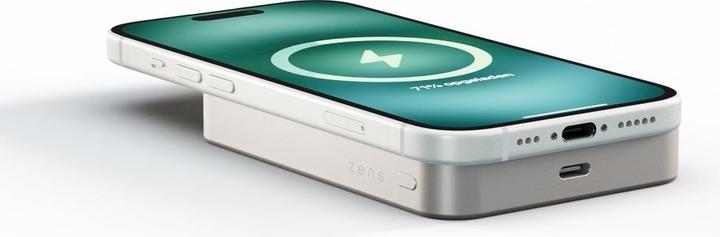 Image du produit Zens Slim Qi2 Al Powerbank 5000mAh White (5000 mAh, 15 W, 19.25 Wh)