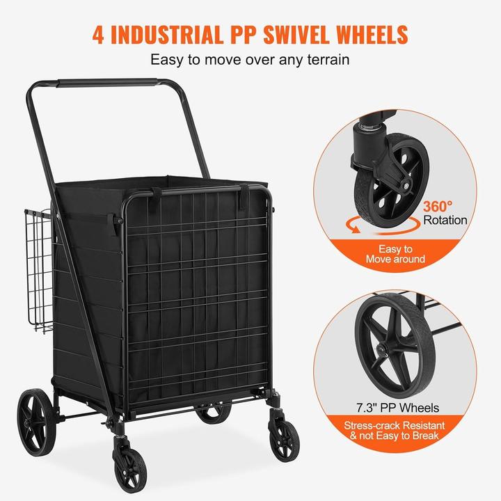 Image du produit Vevor Carrello della Spesa Pieghevole