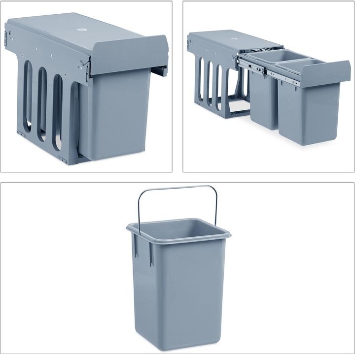 Actual product image Relaxdays Built-In Kitchen Bin, Pull Out