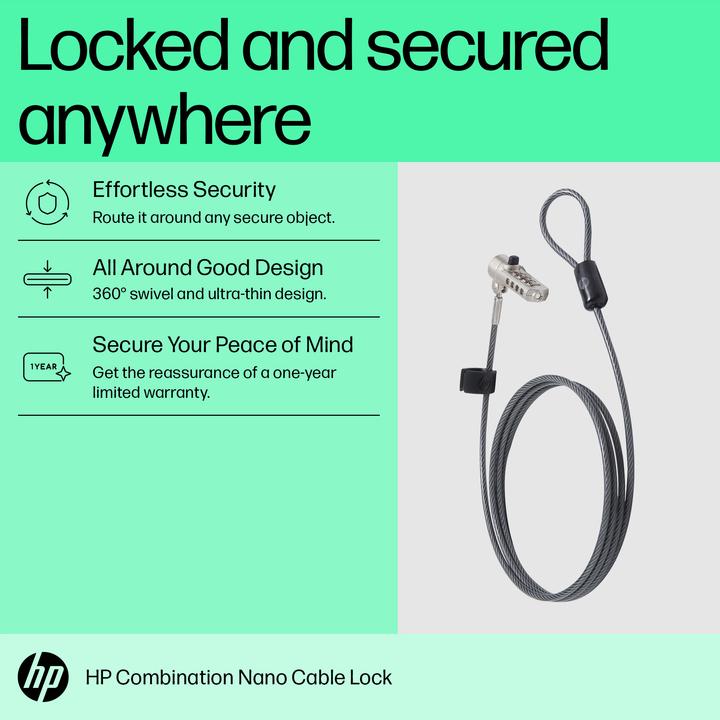 Image du produit HP Nano Combination, Cable Lock