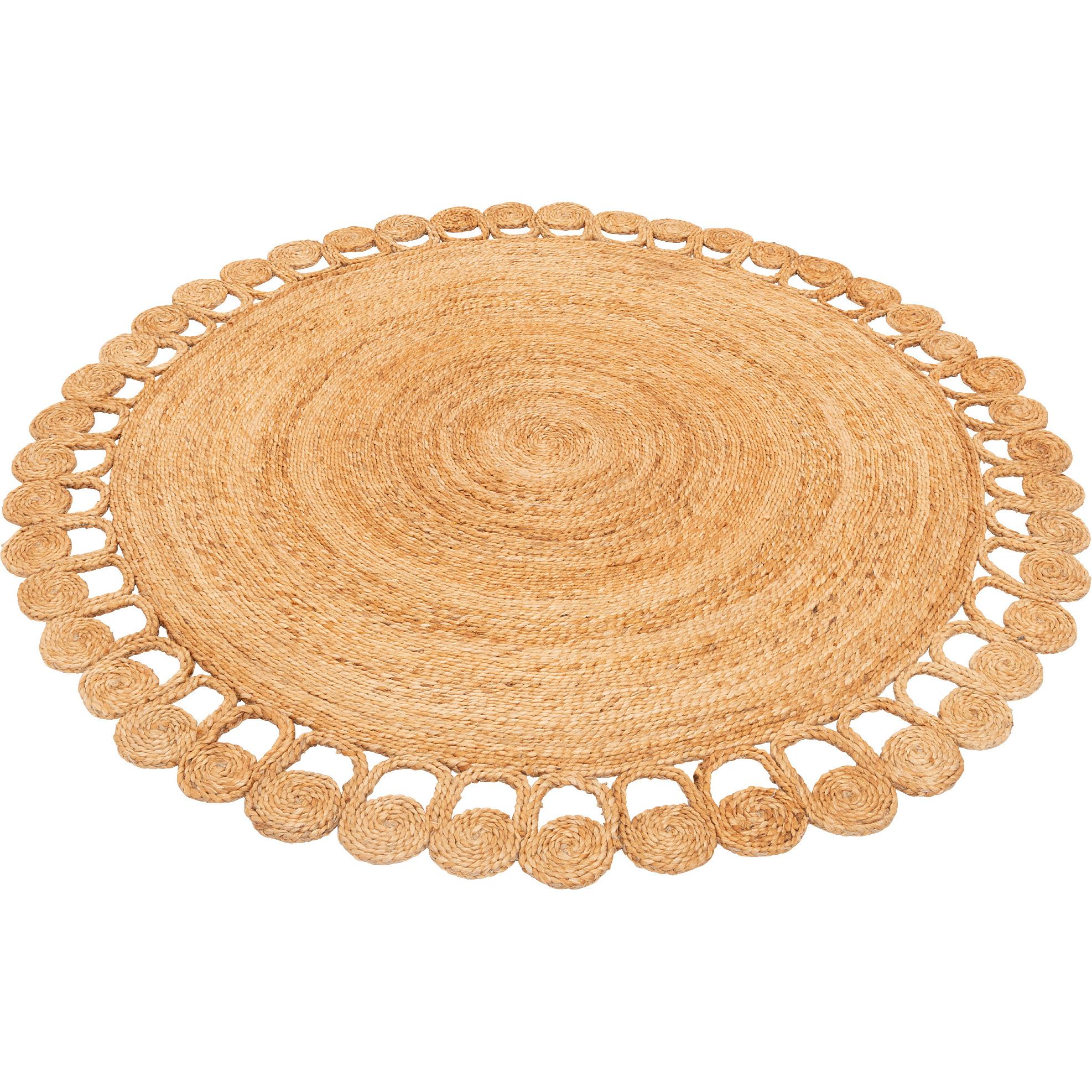 Pergamon, Teppich, Naturfaser Teppich Jute Salsa Natur Boho Rund (100 x 100 cm)