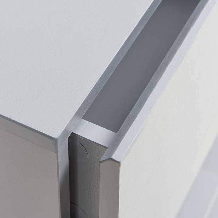 Produktbild En.Casa Nachttisch hängend Ampfing mit 2 Schubladen Hellgrau (40 x 29 x 30 cm)