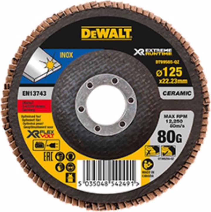 Produktbild DeWalt Fächerschleifscheibe Ø 125mm K80 flach (80)