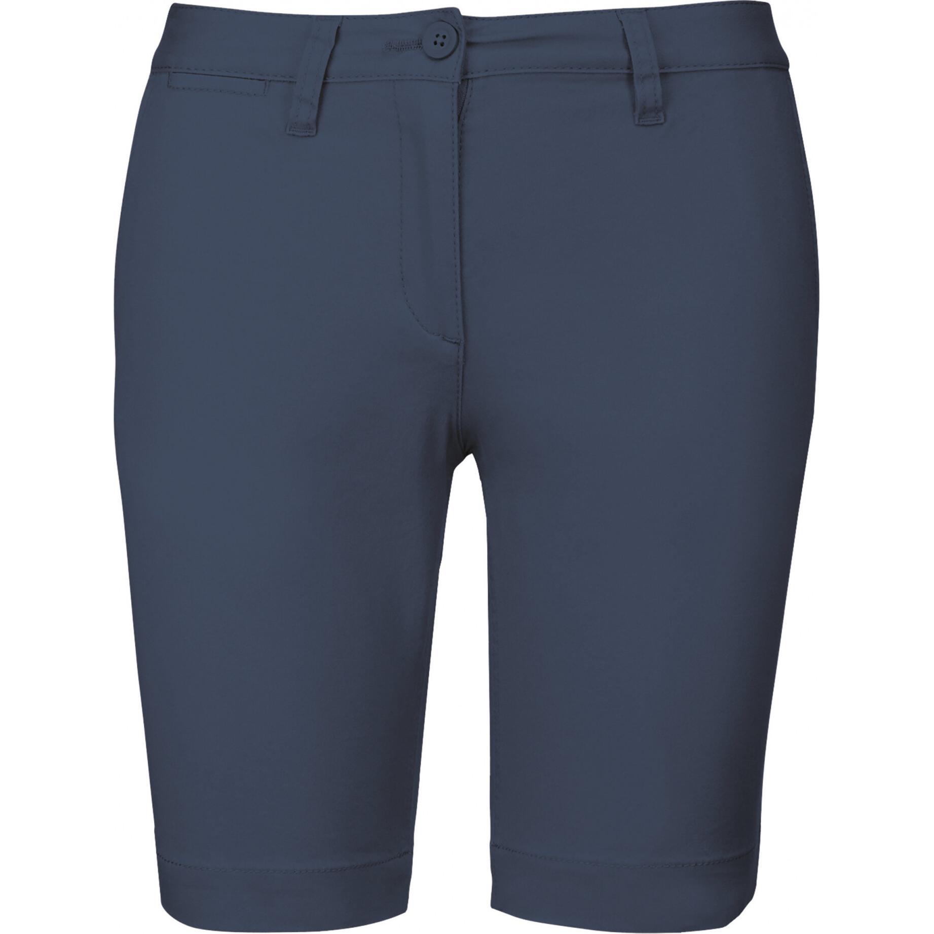 Kariban, Damen, Shorts, Chino Shorts für Damen, Blau, (46)