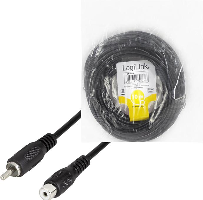 Image du produit LogiLink Câble d'extension CA (10 m, RCA)