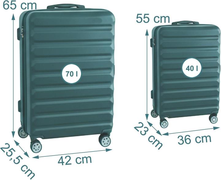 Produktbild Relaxdays 2-tlg. Kofferset (40 l)