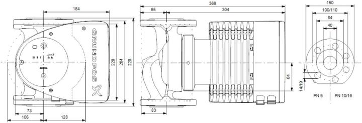 Actual product image Grundfos CH pump MAGNA1 40-80F (99221303)
