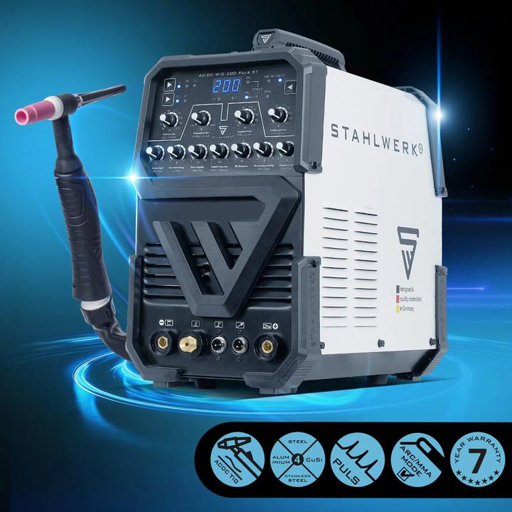 Immagine prodotto Stahlwerk Saldatrice AC/DC TIG 200 Pulse ST IGBT completamente attrezzata