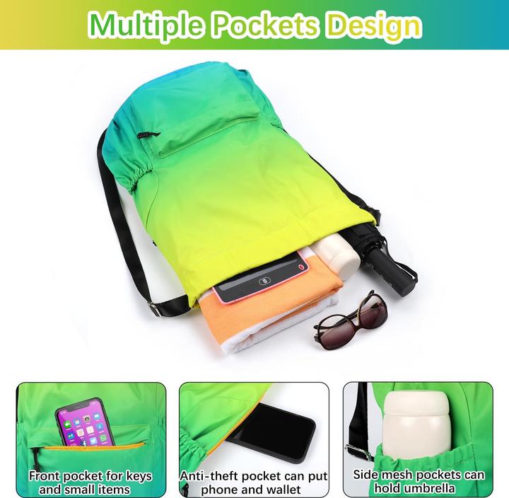 Produktbild Only-Bags.Store Sporttasche, wasserdichte Tasche mit grossem Fassungsvermögen mit Kordelzug Rucksack, Schwimmen