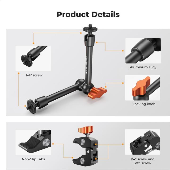 Immagine prodotto K&F Concept Super Clamp & Magic Arm