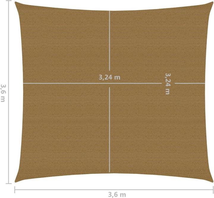 Actual product image vidaXL Voile d'ombrage (360 x 360 cm)
