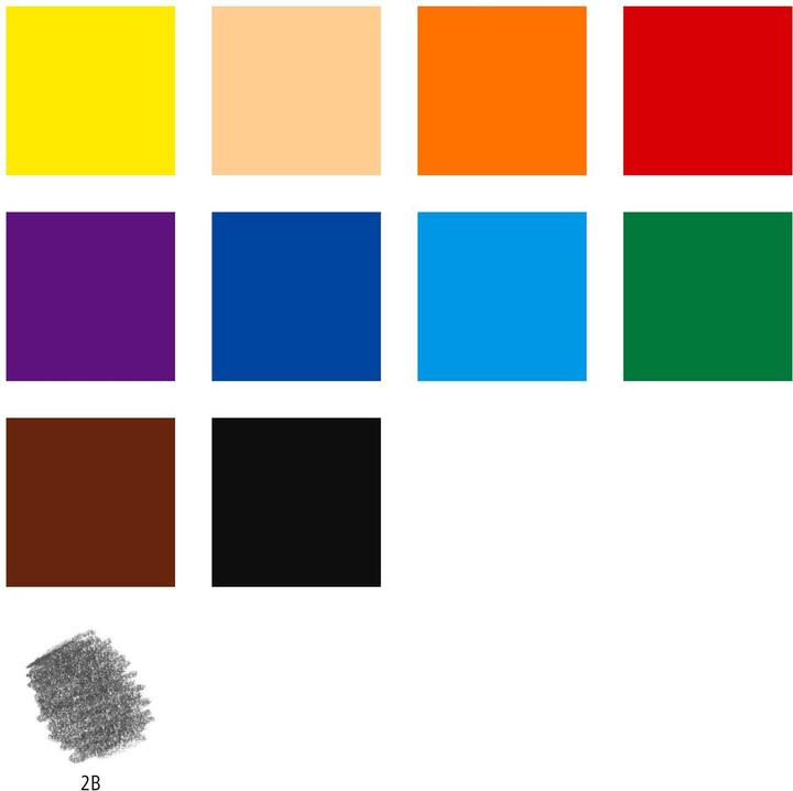 Produktbild Staedtler Buntstift Noris Jumbo-Set (Purple, Orange, Brown, Yellow, Blue, Black, Green, Red, Dark Blue, 10 x)
