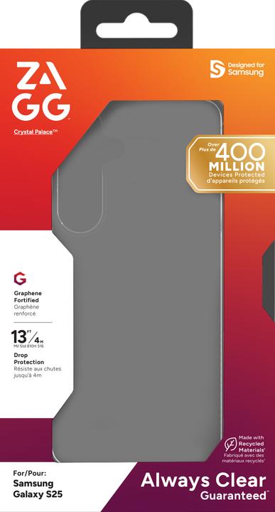 Actual product image Zagg Crystal Palace Graphen Back Cover Durchsichtig Samsung Galaxy S25 (Samsung Galaxy S25)