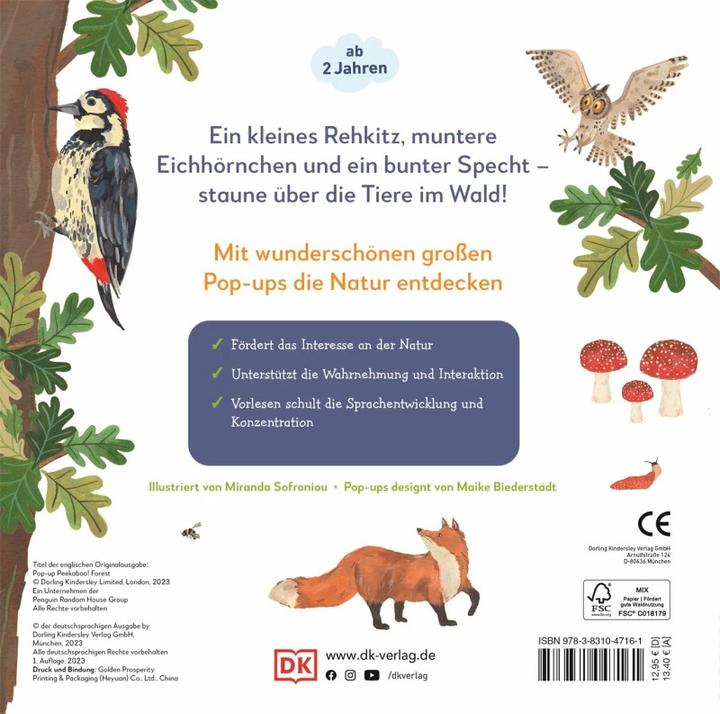 Image du produit Mon livre pop-up pour s'émerveiller. Qui vit dans la forêt? (Allemand)
