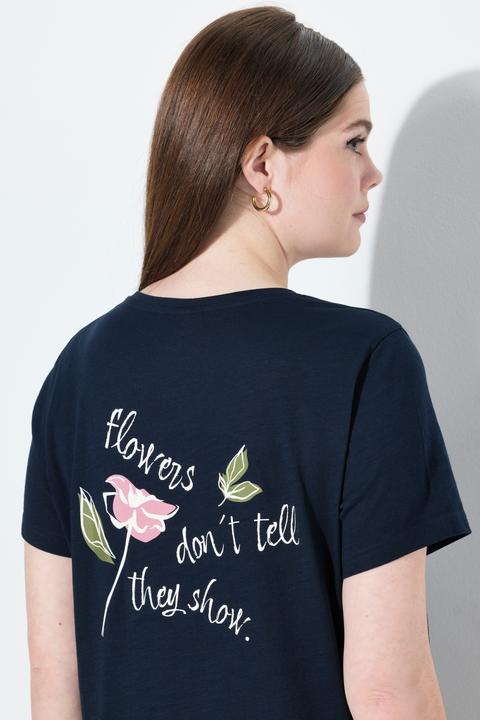 Produktbild Ulla Popken T-Shirt, Blüte, V.-Ausschnitt, Halbarm (56)