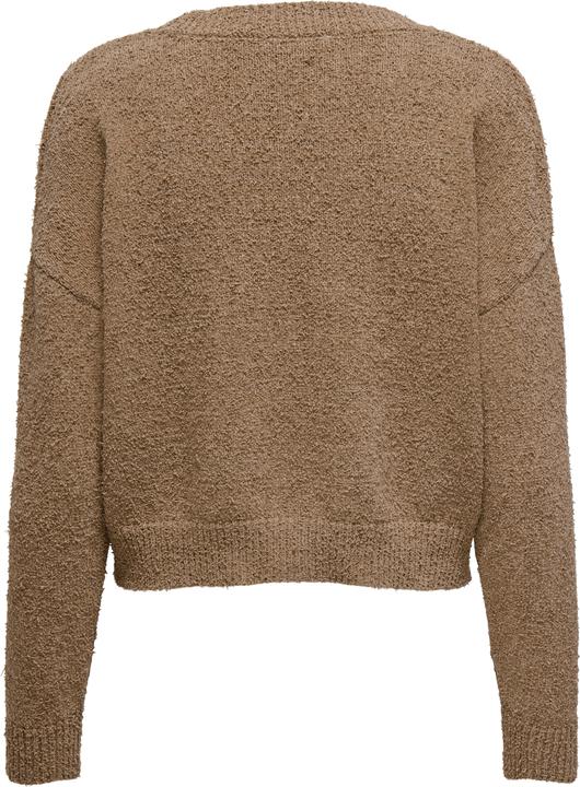 Produktbild Only V-Ausschnitt Gerippte Ärmelbündchen Tief angesetzte Schulter Strickjacke Strickjacke (XL)