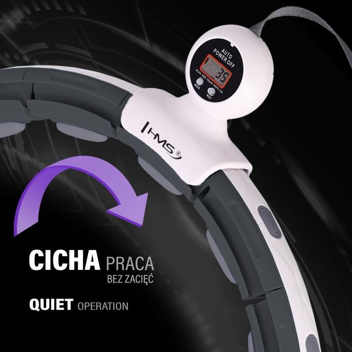 Image du produit HMS Hhm15 Hula Hoop Noir Avec Aimant Et Poids + Compteur (100 cm, 400 g)