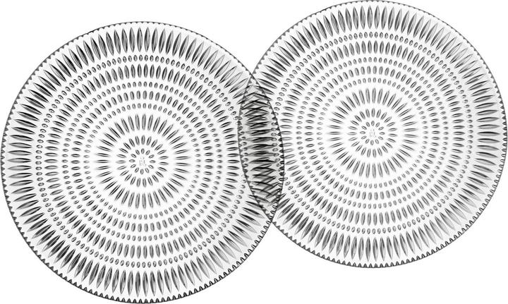 Nachtmann Ethno Teller, 2er Set, Servierteller, Glasteller, Kristallglas, Ø 28 cm, 106618 (2x, 28 cm)