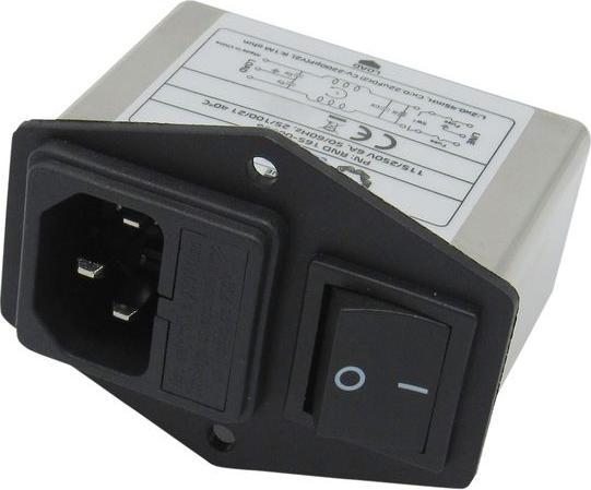 Produktbild RND Components Gerätestecker mit Filter C14 6A 250VAC