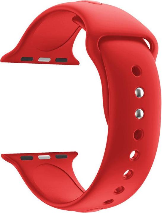 Actual product image Hermex Apple Watch 40mm / 38mm Silicone Strap S/M RED (38 mm, 40 mm, Silicone)