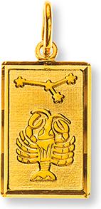 Immagine prodotto Natsumi Schmuck Ciondolo Zodiaco Cancro in oro giallo 18K/750 (Oro giallo 750/18 K Oro giallo)