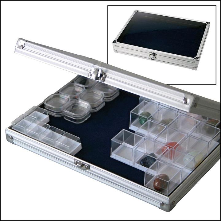 Actual product image Safe Aluminium display case with velvet inlay
