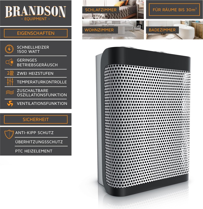 Produktbild Brandson Heizlüfter (1500 W)