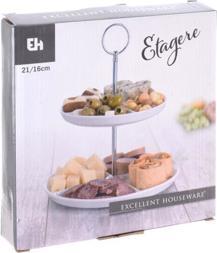 Actual product image Kerbl 2-tier porcelain serving stand