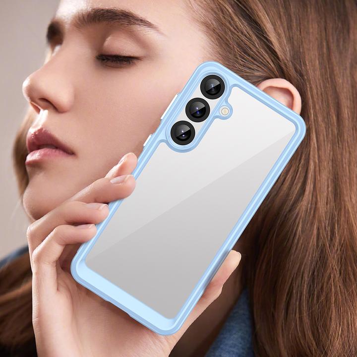 Actual product image Hurtel Back panel cover Outer Space Case for Samsung Galaxy A36 Cover with Flexible Frame - Blue (Samsung Galaxy A36)