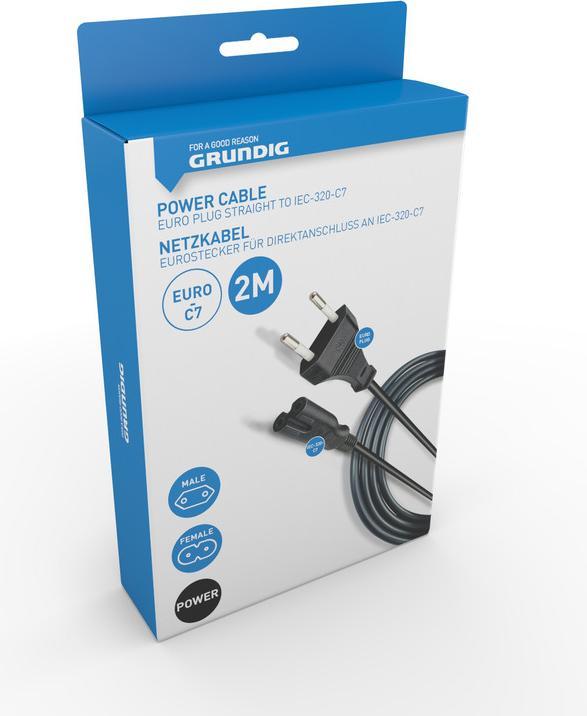 Produktbild Grundig Netzkabel Euro Stecker (2 m)