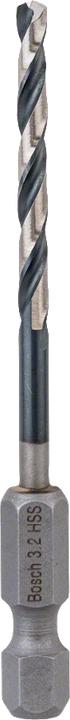 Produktbild Bosch Professional Zubehör HSS Spiralbohrer mit Sechskantschaft 3,2 mm (3.2 mm)