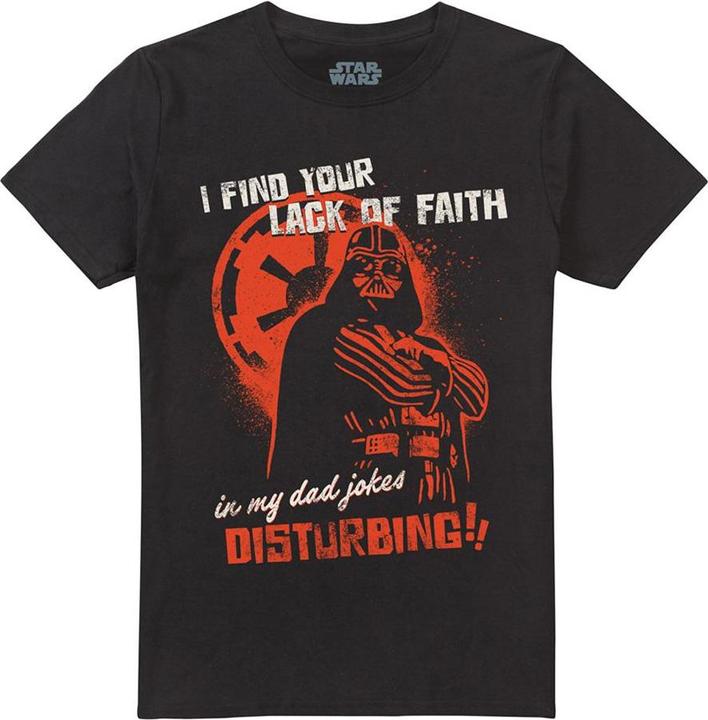 Immagine prodotto Star Wars Dad Jokes Disturbing Maglietta Darth Vader Adulto Unisex (L)
