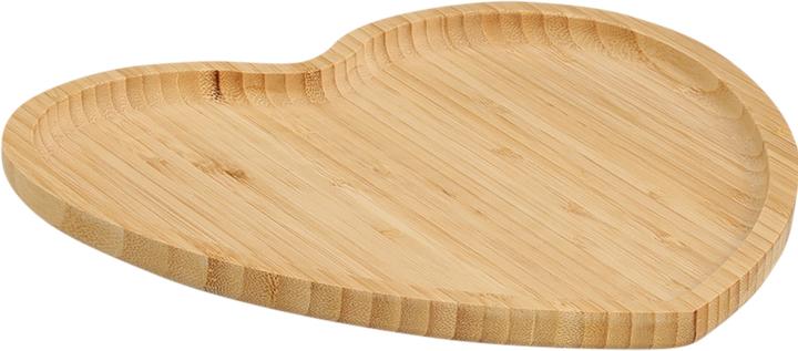 Actual product image Zeller Present Serviertablett Herz Bambus 27x25 cm