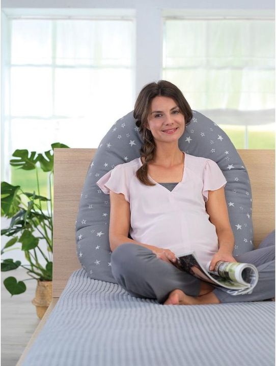 Actual product image Theraline Nursing pillow "The Original" with micro pearl filling incl. cover 190 cm (190 cm)