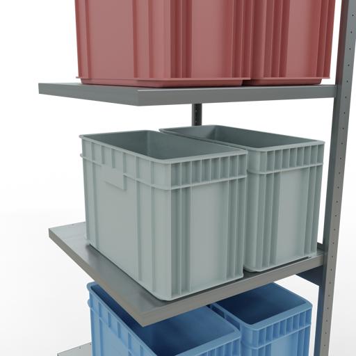 Actual product image Schulte Lagertechnik MULTIplus250 boltless add-on bay system with length bolts