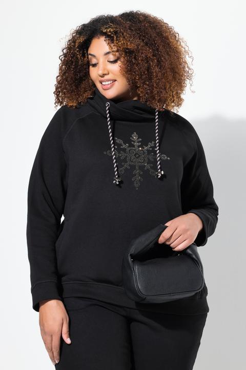 Produktbild Ulla Popken Sweatshirt, Eisstern, Stehkragen, Taschen, Langarm (42, 44)