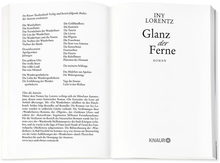 Immagine prodotto Glanz der Ferne (Tedesco, Iny Lorentz, 2020)