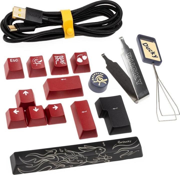 Actual product image Ducky Mecha Pro SF Gaming Keyboard, Cherry MX-Red (DE, Cable)